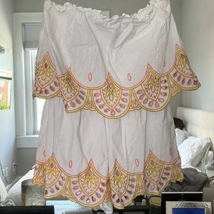 Lovers and friends - Kristine white, strapless romper, from revolve. Worn twice